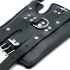 Red Leather Suspension Cuff Black — Photo 5