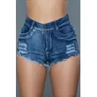Curves For Days Denim Shorts with Booty Cut-Out – Black – S — Photo 1