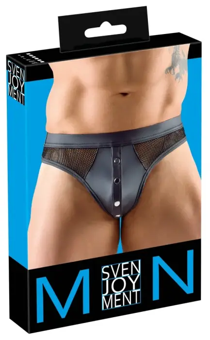 Svenjoyment Herren Rio vīriešu stringi – melni – 3XL