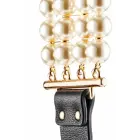 Guilty Pleasure Luminous Pearl Leash & Collar Set – vegāna āda – mākslīgās pērles – zelts — Foto 4