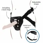 Get Real Deluxe Harness – padded strap-on harness with 3 silicone rings – black — Photo 1