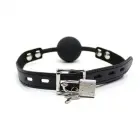 Toyz4Lovers Ball Gag with Metal Lock – Black — Photo 2