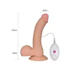 The Ultra Soft Dude vibrējošs dildo – 20 cm (8.8″) – miesas krāsā — Foto 4
