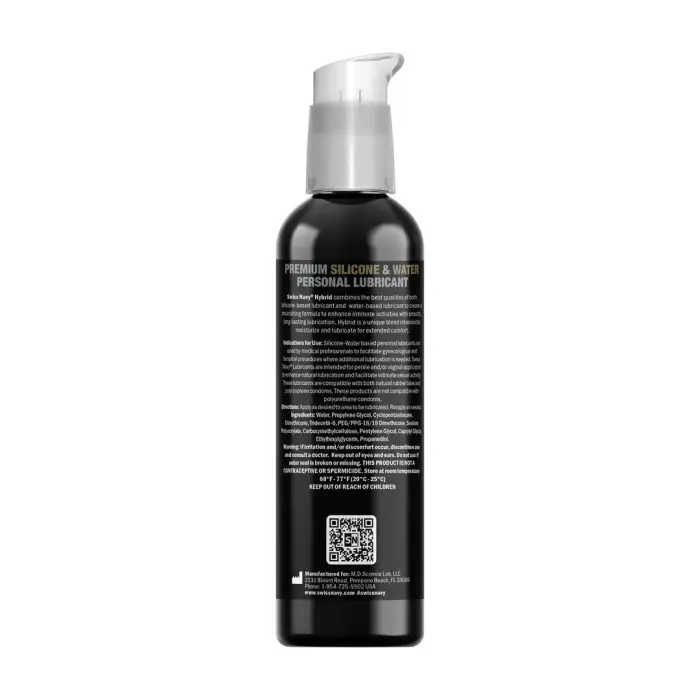 Swiss Navy Hybrid Premium Silicone and Water-Based Lubricant – 118 ml