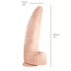 Dildorama 515 Line reālistisks dildo – 38 cm (15″) – miesas krāsa — Foto 3