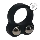LEVELZ Liquid Silicone Double Weighted Cockring – Black — Photo 2