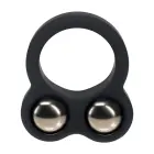 LEVELZ Liquid Silicone Double Weighted Cockring – Black — Photo 4