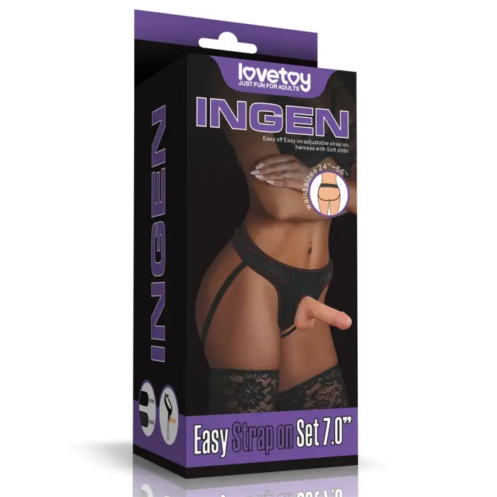 LoveToy Easy Strapon Set 7.0'' – strap-on set – TPE
