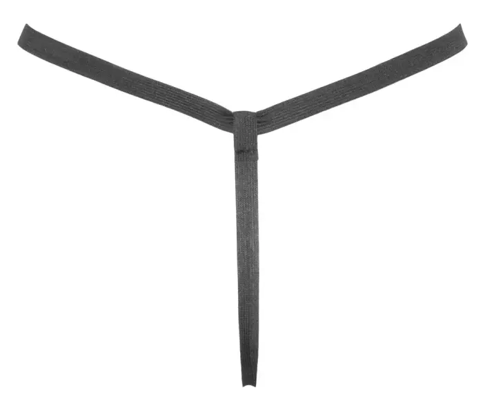 Vinüül stringid – mustad – S/M Photo