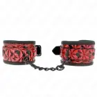 KINK Diamond Pattern Adjustable Wrist Restraints – Dark Red — Photo 1