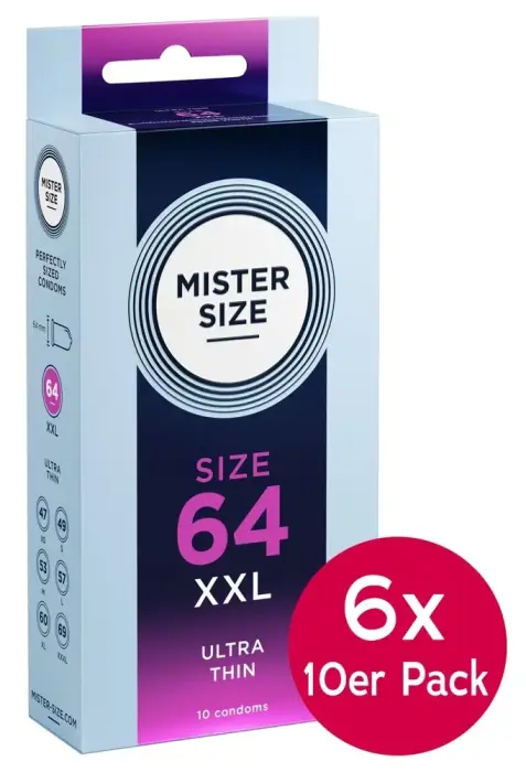 Mister Size eriti õhukesed kondoomid – 64 mm – 60 tk