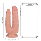 RealRock Double Trouble reālistisks dildo – 15.2 cm (6″) – miesas krāsa — Foto 4