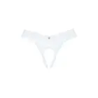 OBS stringi ar atvērtu starpkāju un mežģīņu apdari – balti – XL/2XL Foto 3