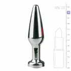 Sinner Gear metāla anālais spraudnis Silver L ar caurspīdīgu kristālu – 9 cm – sudrabs — Foto 4