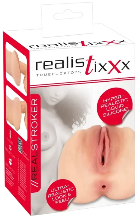 Realistixxx RealStroker realistiškas masturbatorius – juodas