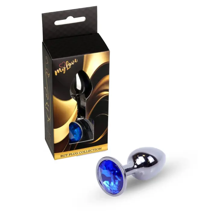 MyLove Toys Jewellery Dark Silver anālais spraudnis – 7 cm (2.8″) – Tumši zils
