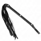 KINK Long Handle Whip 60 cm – чёрная кожаная плеть с эргономичной ручкой — Фото 2