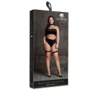 Ananke XII Plus Size 3-Piece Set: Choker, Bandeau Top & Garters – Black – Plus size — Photo 2