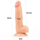 LoveToy The Ultra Soft Dude – reālistisks dildo – TPE – miesas krāsa – 20,3 cm — Foto 9