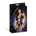 Magic Silk Kira korsett sukahoidjate ja stringidega – must – L/XL — Foto 1