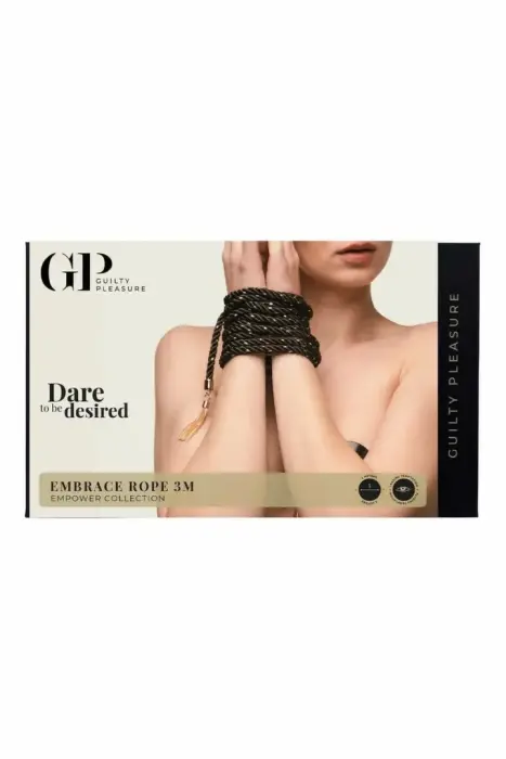 Guilty Pleasure Embrace Rope – мягкая бондажная верёвка – 3 м – чёрный