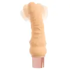 beau cœur Selon realistiškas vibratorius su judančia galvute ir masažo žiedu – 19.7 cm (7.75″) – kūno spalvos — Nuotrauka 5