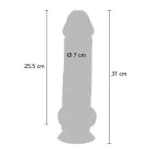 TOYJOY Get Real Deluxe ypač storas dildo – 31 cm (12.2″) – kūno spalva — Nuotrauka 4