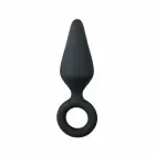 EasyToys силиконовая анальная пробка с кольцом для извлечения – S – 7.2 cm – Черный — Фото 1