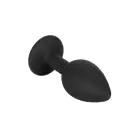 Silicone Anal Plug Kit with Gemstones – 3-Piece Set – Black — Photo 12