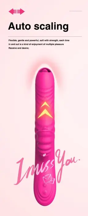 Angelia vibrators ar kustību, rotējošu vārpstu un mēles stimulatoru – 18 cm (7″) – rozā Foto 13