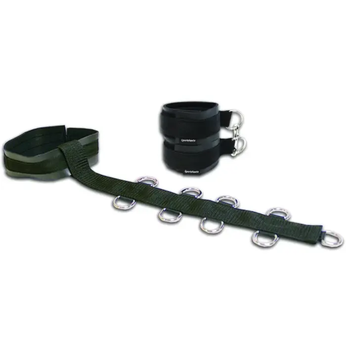 Sportsheets Neck & Wrist Restraint System with Neoprene Collar – Black