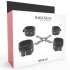 Darkness Premium mākslīgās ādas plaukstas un potīšu saistekļu sistēma – melna — Foto 9