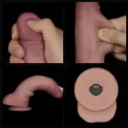 LoveToy Vibrating Sliding Skin Pro II – dviejų sluoksnių realistiškas silikoninis dildo su vibracija – 21,6 cm (8,5'') — Nuotrauka 23