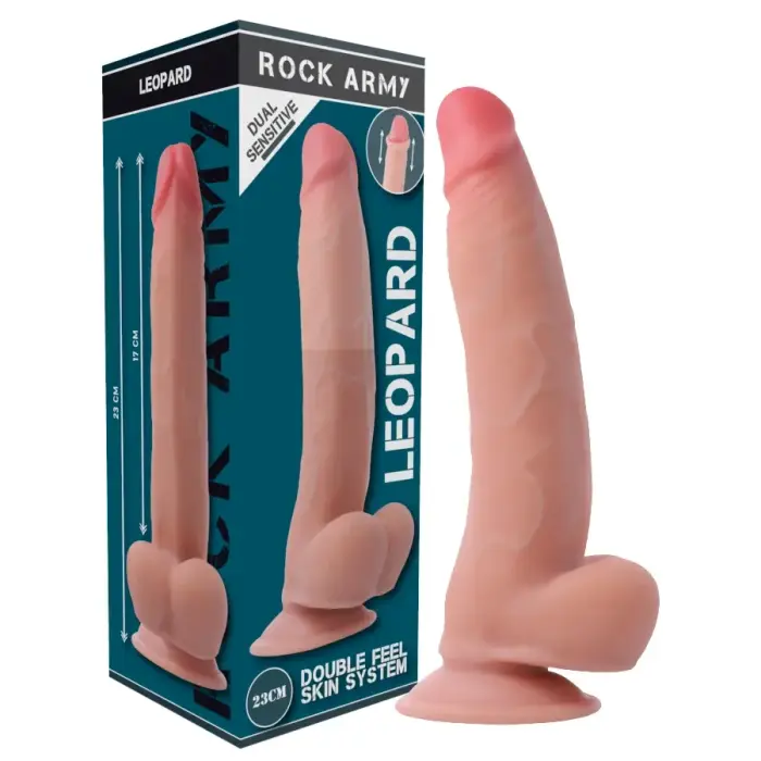 Rockarmy Dual Density Leopard dildo – 23 cm (9″) – nahavärv