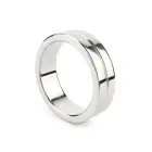 Mr. Steel Single Grooved dzimumlocekļa gredzens – 4.5 cm – sudraba — Foto 1