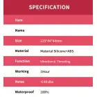 Jackal Red G-punkta vibrators ar kustību funkciju – 21.9 cm (8.6″) – sarkans Foto 12