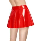 Black Level Vinyl Mini Skirt – Red – M — Photo 6
