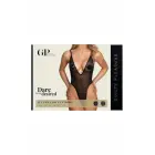 Guilty Pleasure Lucent Low Cut Body – sügava V-kaelusega poolläbipaistev võrk-body reguleeritavate rihmasid – must – Suurus: L/XL — Foto 1