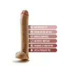 DR. SKIN Dr. Michael – eriti suur iminapaga PVC-dildo – Värv: pruunikas – 35,5 cm — Foto 4