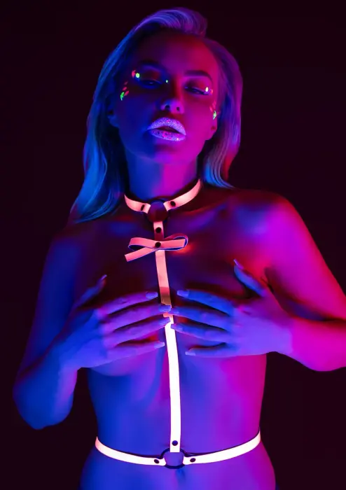 TABOOM Seductive Harness with Bow – Pink – L/XL