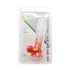 Kiotos Cox krāsains dildo ar piesūcekni – 22.5 cm (9″) – Caurspīdīgs/Sarkans — Foto 9