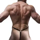 Fetish Submissive Attitude – men's eco-leather jock harness – black – one size — Photo 4