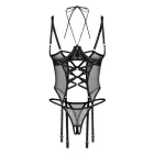 Obsessive Dominna Corset with Open Cups and Halterneck – Black – 2XL/3XL — Photo 3