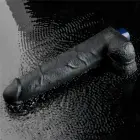 REAL SOFTEE Rechargeable Vibrating Dildo – 26.5 cm (10.5″) – Black — Photo 14