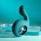 Evolved Thumbs Up divu motoru vibrators – 4.5 cm (1.75″) – tirkīza — Foto 2