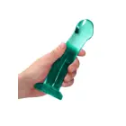 Nereālistisks dildo ar piesūcekni – 17 cm (6.7″) – Caurspīdīgs Foto 3