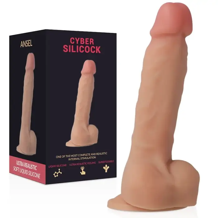CYBERSILICOK Ansel Liquid Silicone dildo – 15.5 cm (6.1″) – miesas krāsa