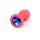 Plug-Jewellery анальная пробка с синим бриллиантом – 7 см (2.8″) – Синий — Фото 1