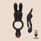 Dingo Double Vibrating Cockring with Remote Control – Black — Photo 4