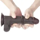Sliding Skin Dual Layer Dildo – 18 cm (7″) – Black — Photo 13